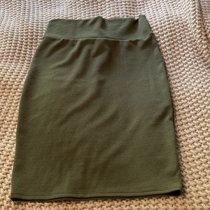LuLaRoe army green skirt L